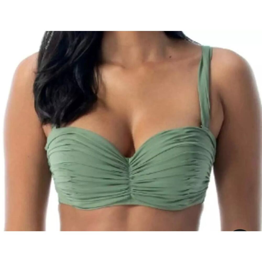 Coco Reef Charisma Underwire Bikini Top 32DD 34DD Palm Green NWT - Picture 2 of 5
